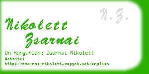 nikolett zsarnai business card